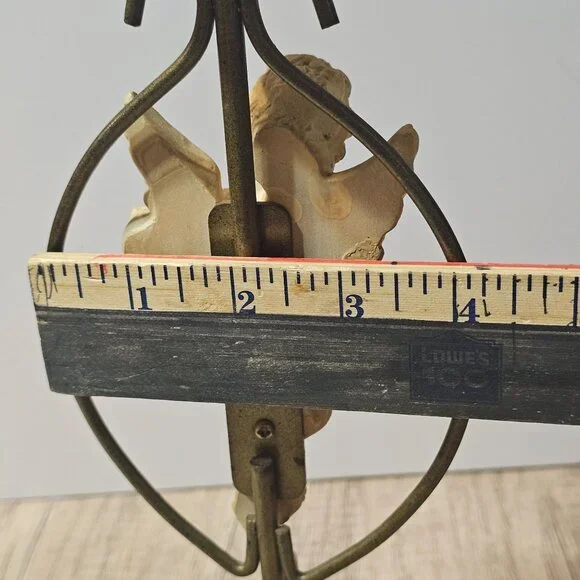 Single House Of Lloyd  Vintage Cherub Angel Candle Taper Holder Metal Resin 11" - Picture 11 of 11